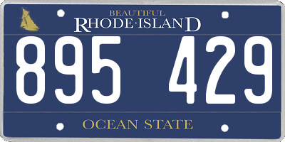 RI license plate 895429