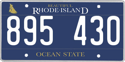 RI license plate 895430