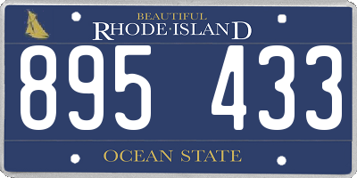 RI license plate 895433