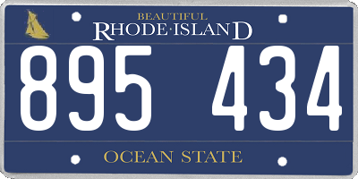RI license plate 895434