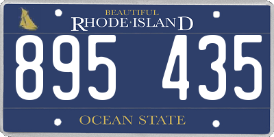 RI license plate 895435