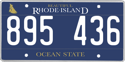 RI license plate 895436