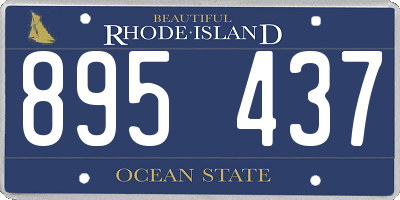 RI license plate 895437