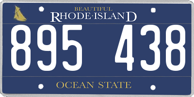 RI license plate 895438