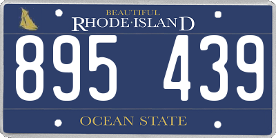 RI license plate 895439