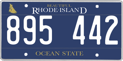 RI license plate 895442