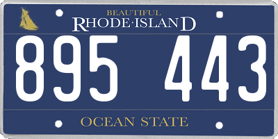 RI license plate 895443