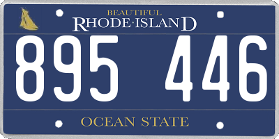 RI license plate 895446