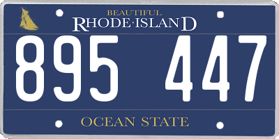 RI license plate 895447