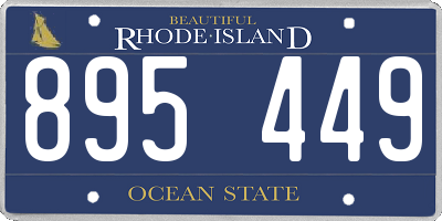 RI license plate 895449