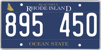 RI license plate 895450