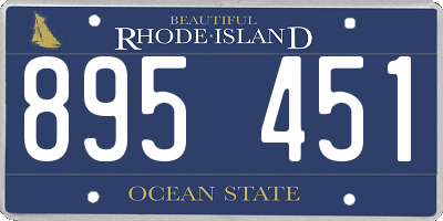 RI license plate 895451