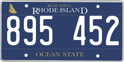 RI license plate 895452