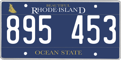 RI license plate 895453