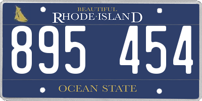 RI license plate 895454