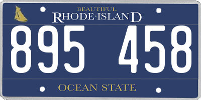 RI license plate 895458