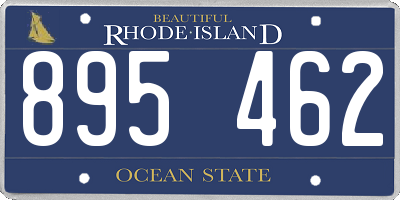 RI license plate 895462