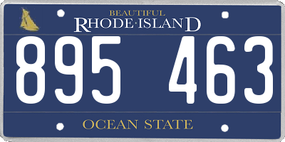 RI license plate 895463
