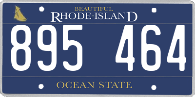 RI license plate 895464