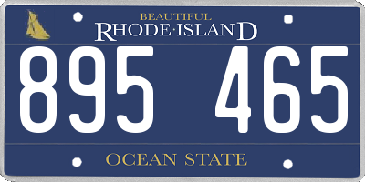 RI license plate 895465