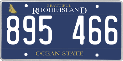 RI license plate 895466