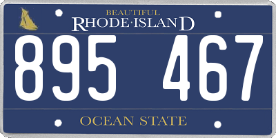 RI license plate 895467