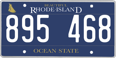 RI license plate 895468