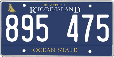 RI license plate 895475