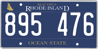 RI license plate 895476