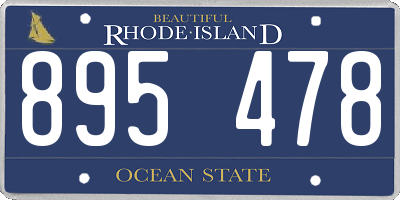 RI license plate 895478