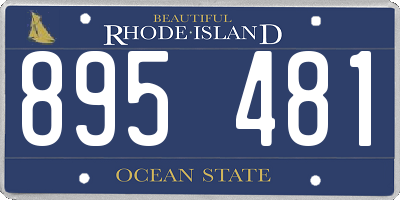 RI license plate 895481