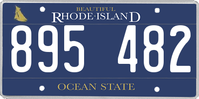 RI license plate 895482