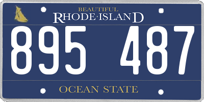 RI license plate 895487