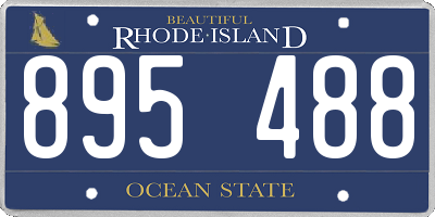 RI license plate 895488