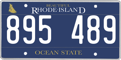 RI license plate 895489