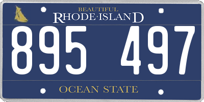 RI license plate 895497