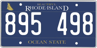 RI license plate 895498