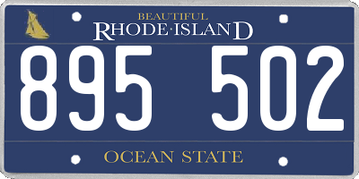 RI license plate 895502