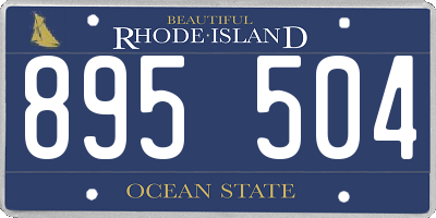 RI license plate 895504