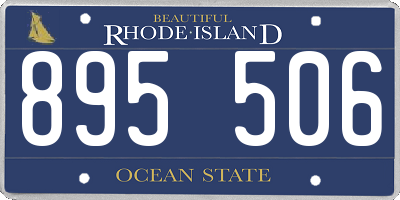 RI license plate 895506