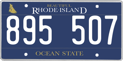 RI license plate 895507