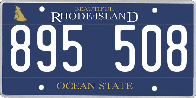 RI license plate 895508