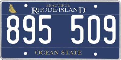 RI license plate 895509