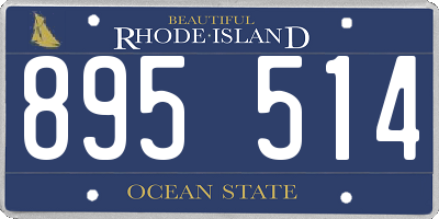 RI license plate 895514