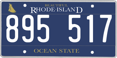 RI license plate 895517