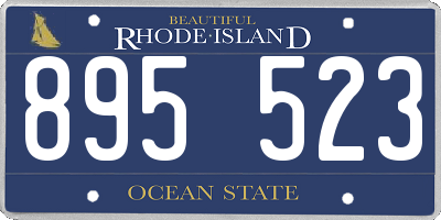 RI license plate 895523
