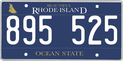 RI license plate 895525