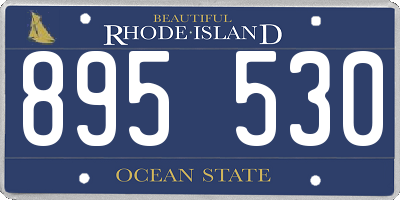 RI license plate 895530