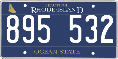 RI license plate 895532