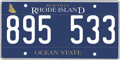 RI license plate 895533